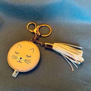 Cute Cat Face Keychain with Tassel